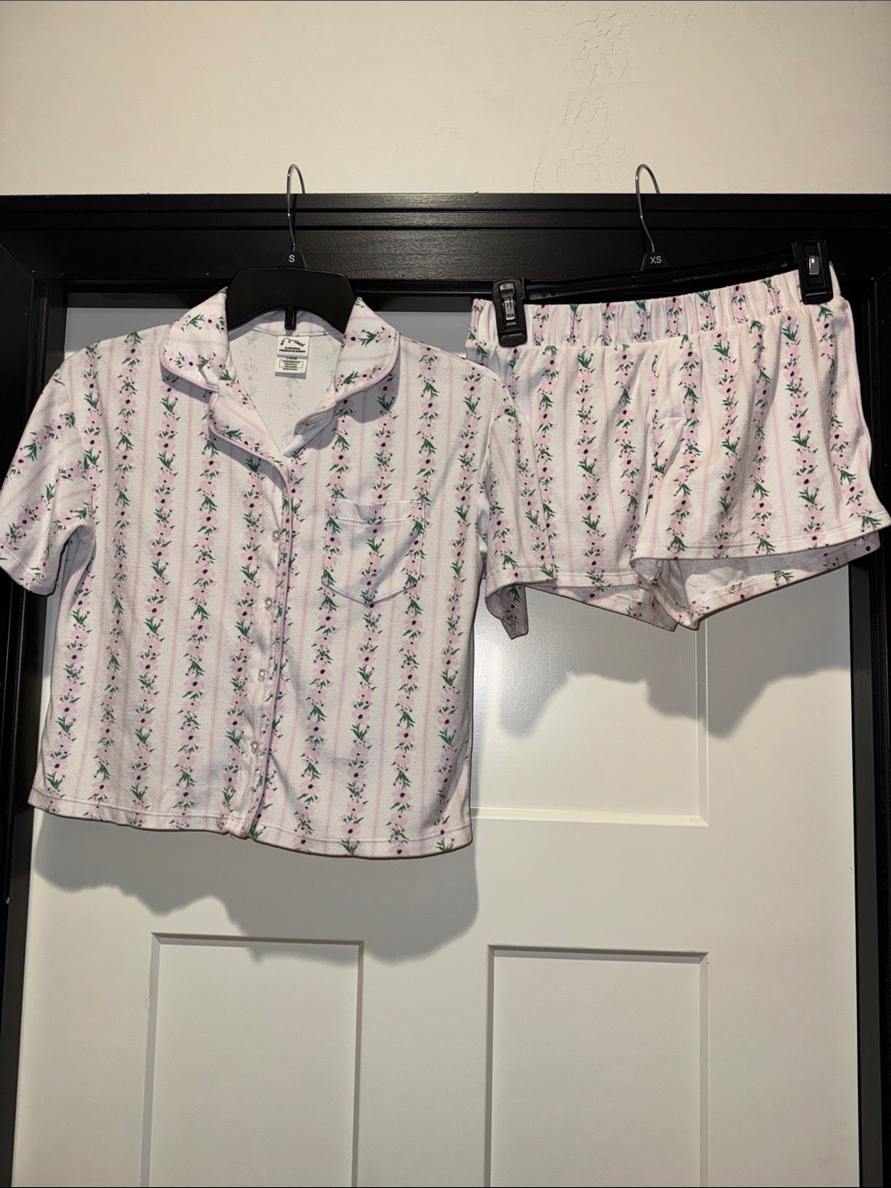 Pink Floral Short Pajama Set